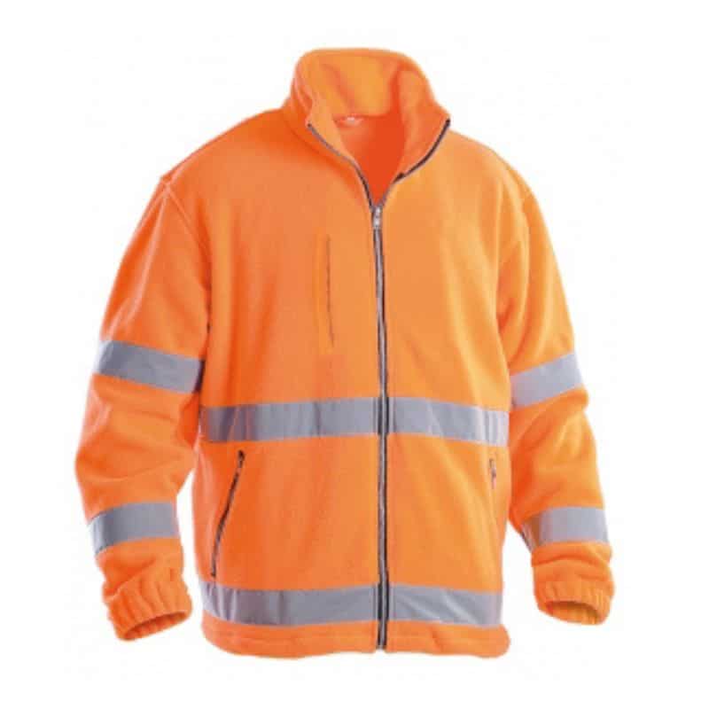 Pile alta visibilità basic chiusura zip lunga 100% poliestere