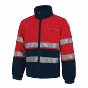 Pile bicolore 100 % poliestere zip intera