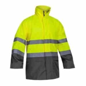 Giacca Tornado impermeabile bicolore anti pioggia con cerniera e due tasche frontali