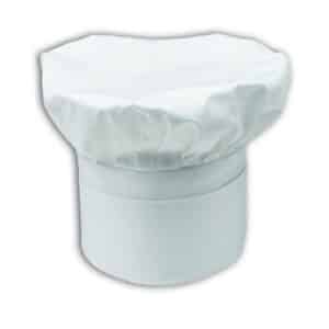Cappello cuoco bianco 100% cotone