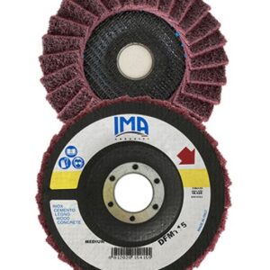 Dischi lamellari  Ima con supporto in fibra di vetro diamentro mm 115 grana 100-120 rosso