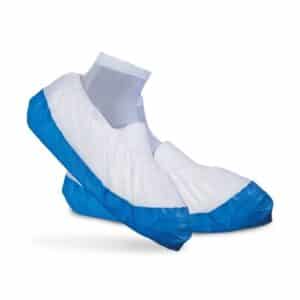 Sovrascarpa in PLP bianco + suola CPE blu 30 gr/8my  busta 50 pz