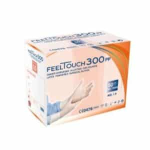 Guanto chirurgico  sterile in lattice Feeltouch mm 0,20 lunghezza 270 mm con polvere box 50 pz