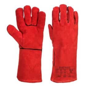 Guanto in pelle crosta Neri 45 Top Quality manichetta 14 cm