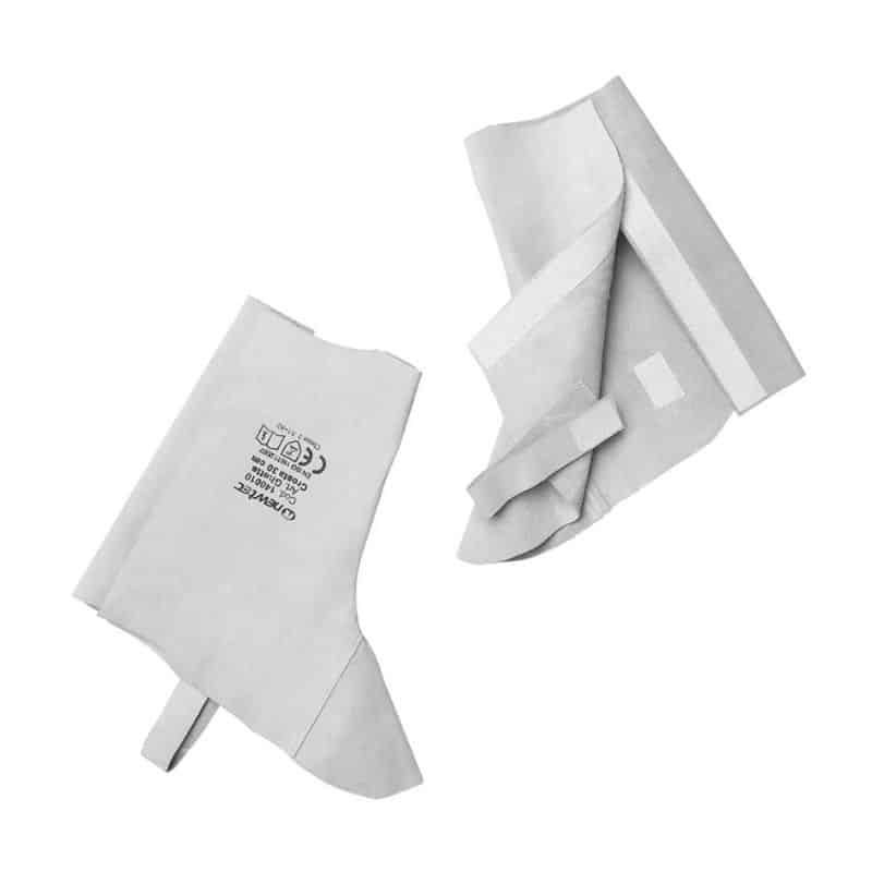 Ghette in pelle crosta 30 cm, chiusura con velcro per saldatori