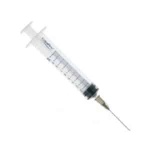 Siringa monouso con ago con cono Luer centrale capacit&agrave; 10 ml