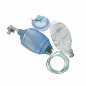 Pallone Ambu in pvc con maschera adulti, reservoir e tubo ossigeno