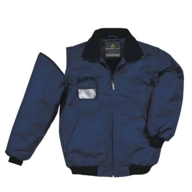 Giubbino Oxford maniche staccabili polsini e fondo a coste 5 tasche